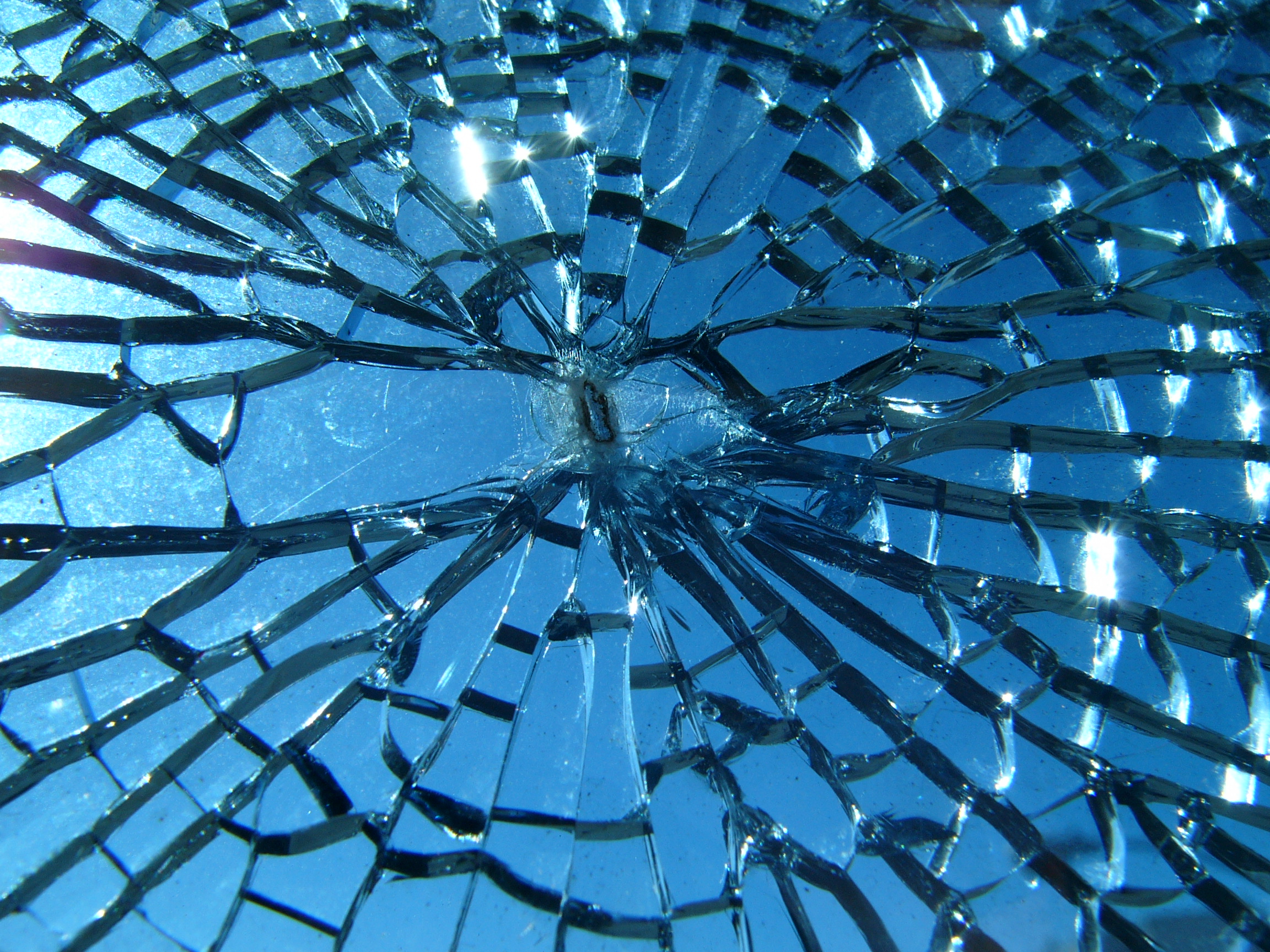 pieces of broken glass