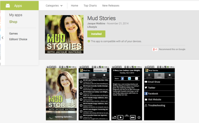 Mud Stories Podcast Android App